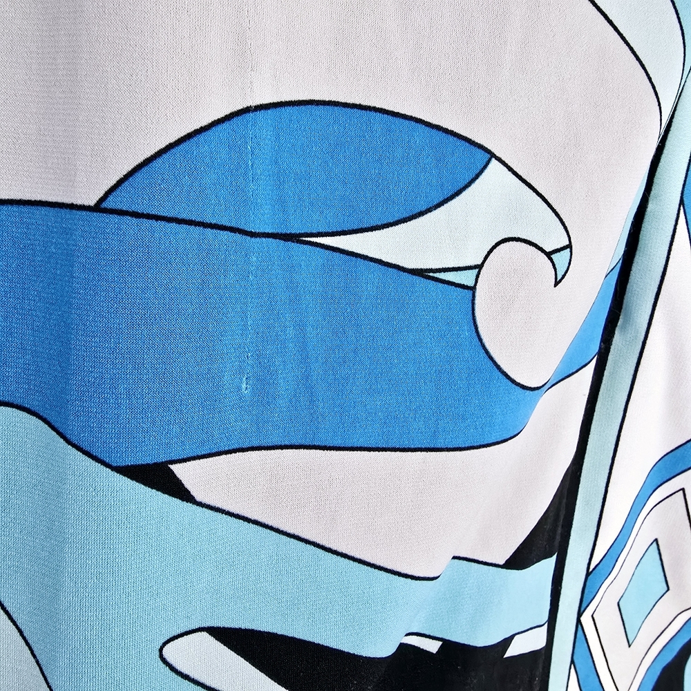 Michael Kors Women Sz OS Cover up Top adjust string neck poncho mod swirl print - Picture 7 of 11